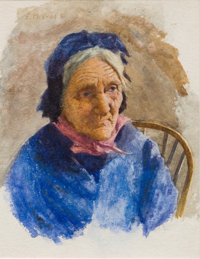 Old Fisherwoman by Frederick James McNamara Evans